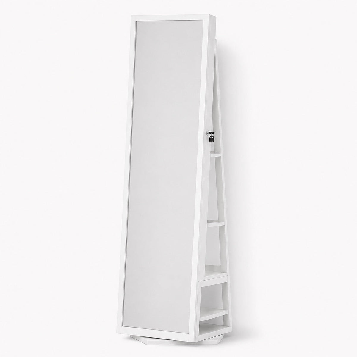 Armoire Bijoux Miroir LED Rotatif