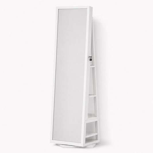 Armoire Bijoux Miroir LED Rotatif
