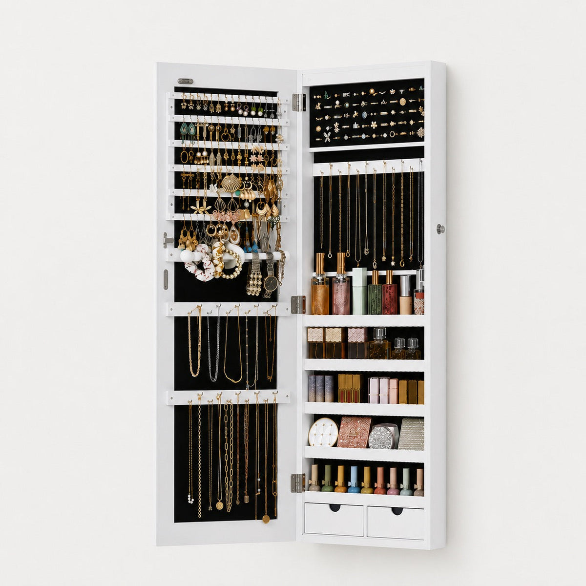 Armoire Bijoux Mural Miroir LED