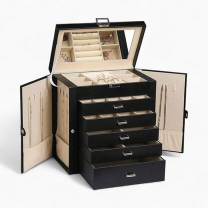 Boîte à Bijoux 5 Tiroirs Pratique et Élégante