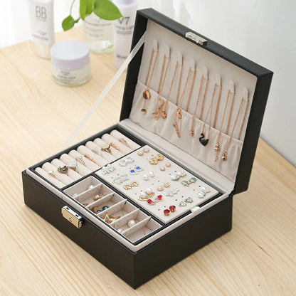 Boîte à Bijoux en Cuir pour Rangement