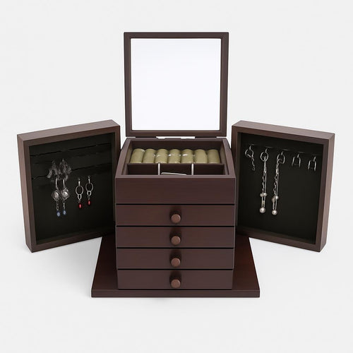 Boîte à Bijoux Vintage Bois - Rangement Pratique