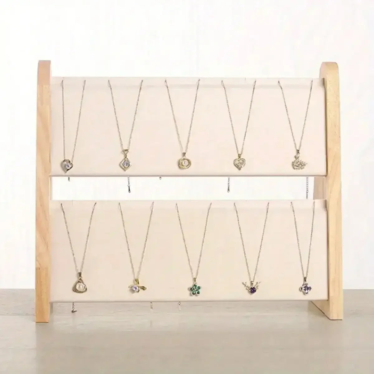 Présentoir à Colliers Bois Double Rangée