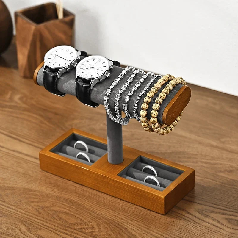 Porte Bijoux Bois Montres Bracelets Compact