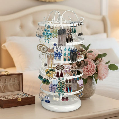 Porte Bijoux Rotatif Boucles d'Oreilles 4 Niveaux